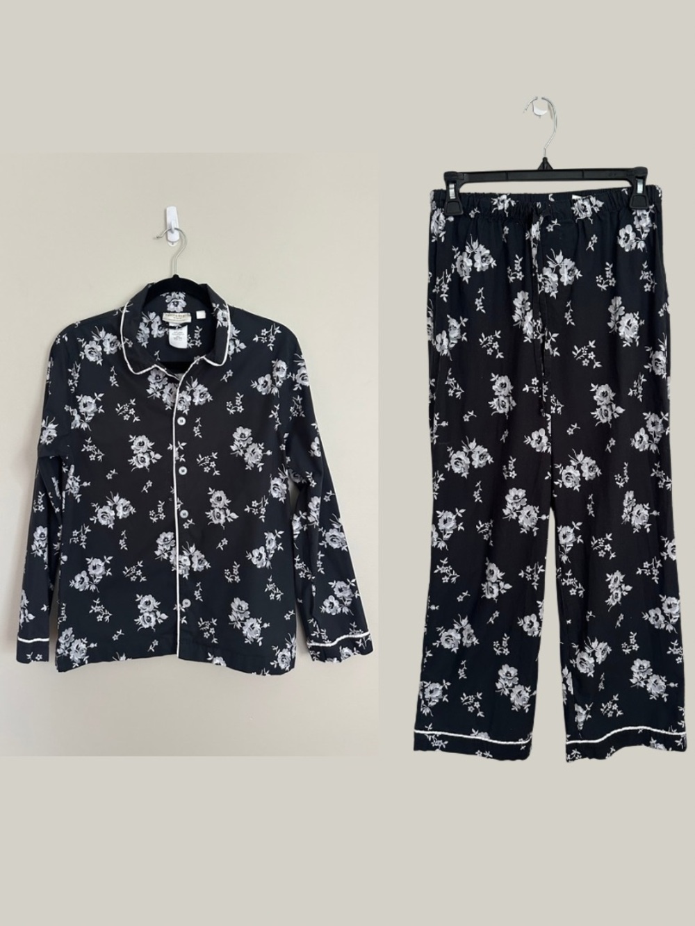 Pottery Barn x Emily & Meritt Teen Autumn Floral Pajama Set tMedium Black Cotton